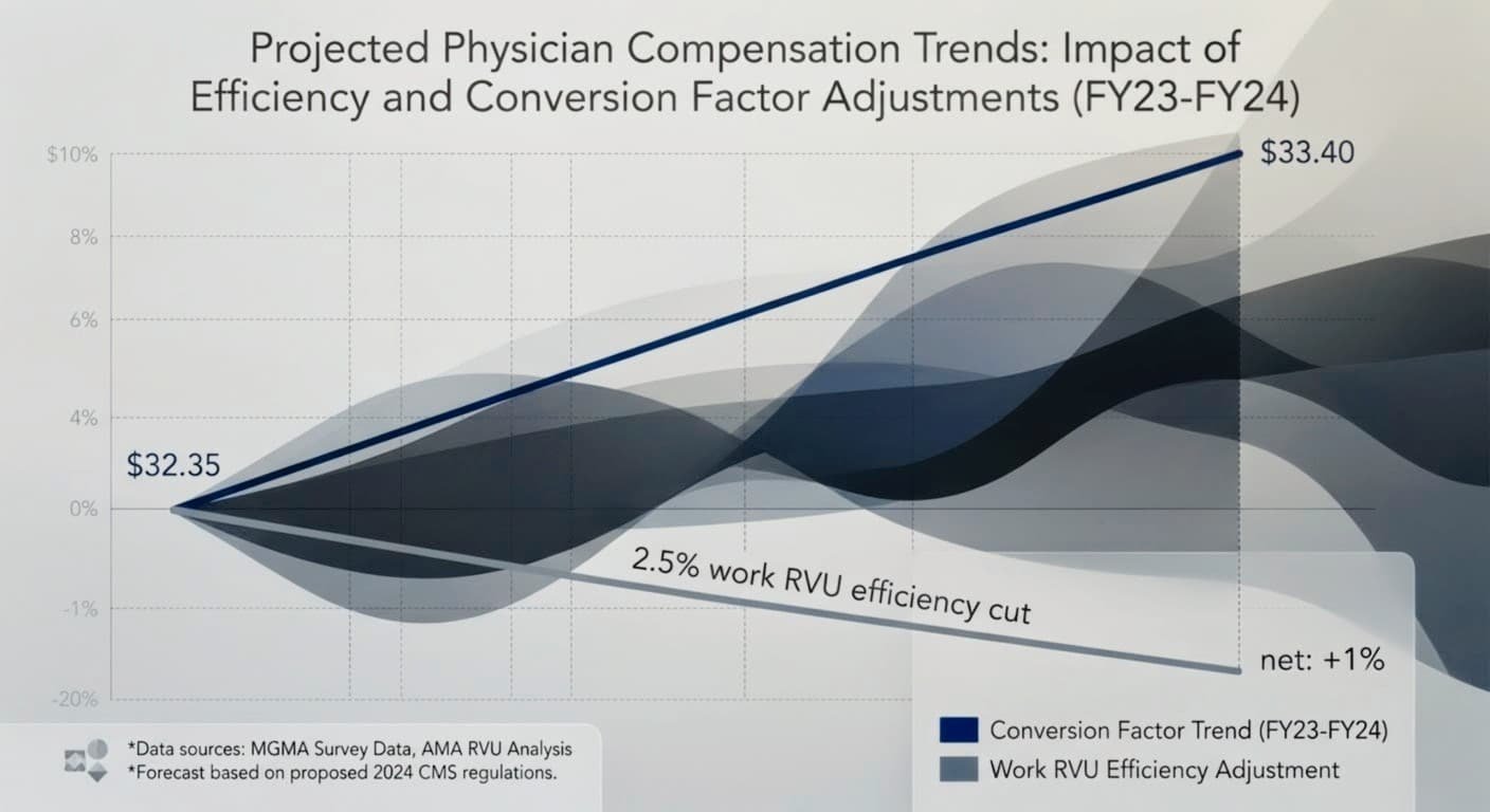 Neurology's 2026 Medicare pay hides a 2.5% RVU cut inside a rising conversion factor. See what it costs your practice per encounter.
